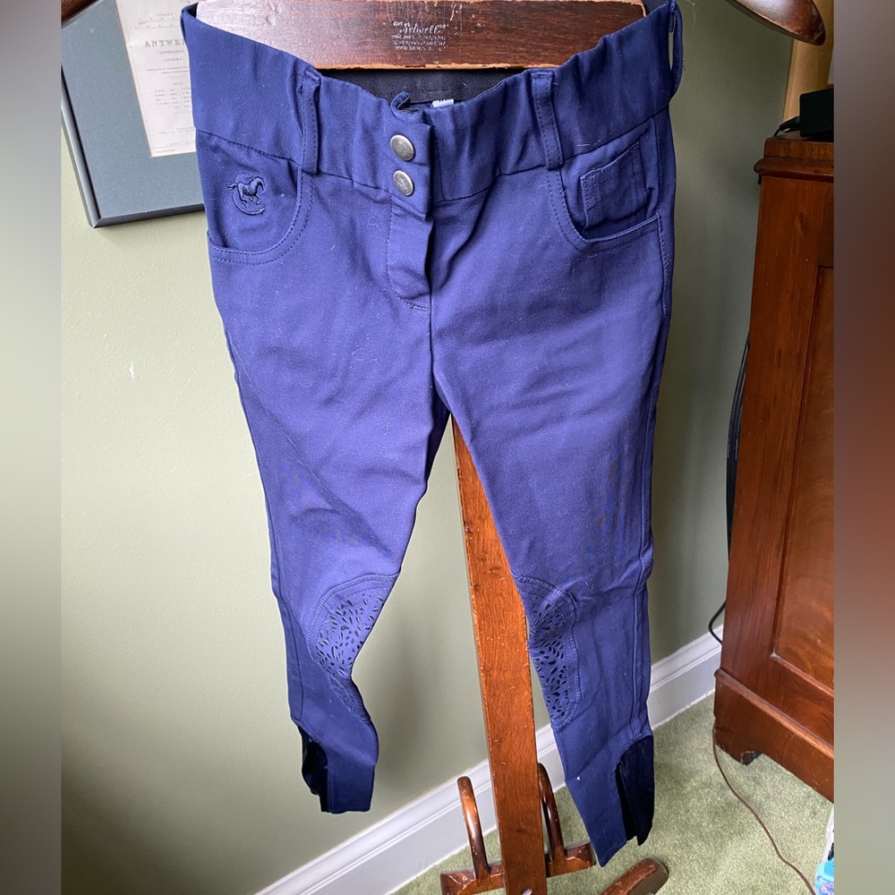SMARTPAK Girls’ Piper navy breeches